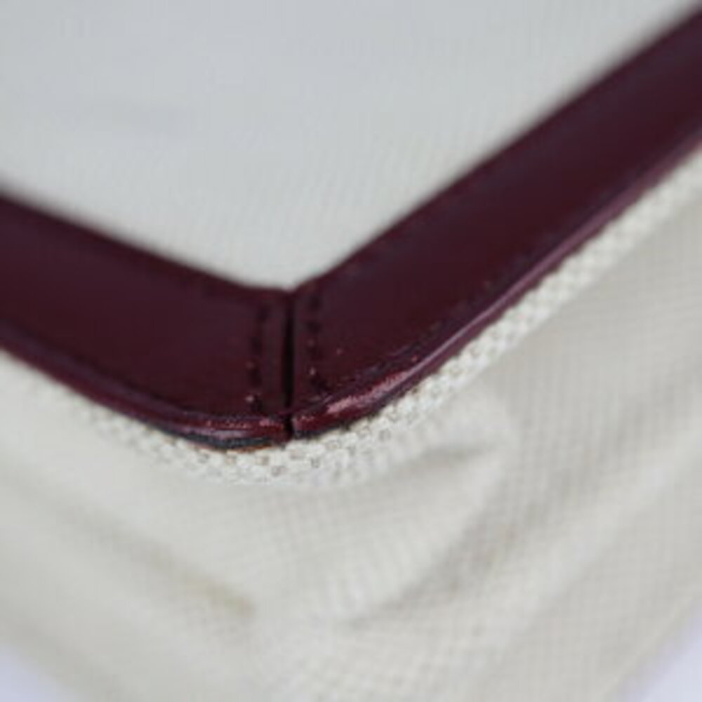 Balenciaga canvas Navy Red Beige Pochette messenger Shoulder Bag Burgundy Tan - Picture 5 of 9